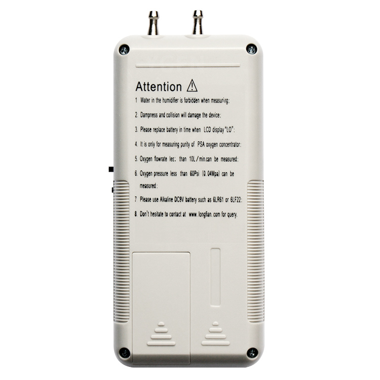 Portable Handheld Oxygen Purity Analyzer for Testing Oxygen Concentrator Purity