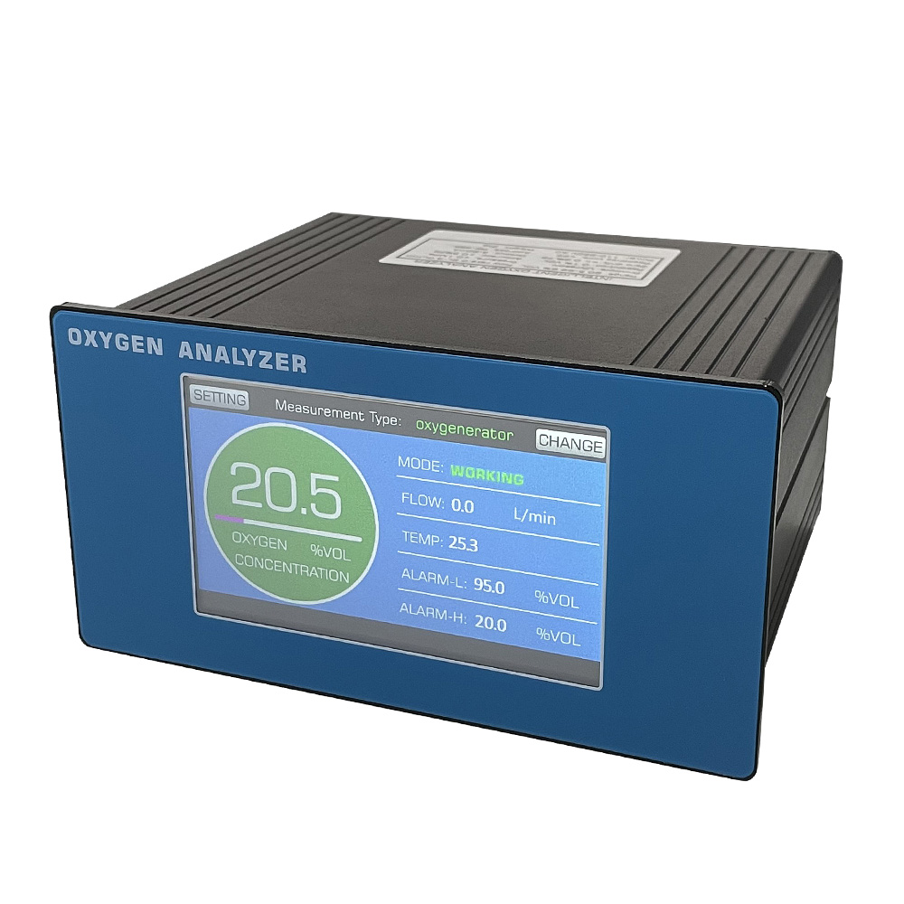 O2 Portable Oxygen Gas Analyzer High Purity From 20.5-99.9% Ultrasound Technology