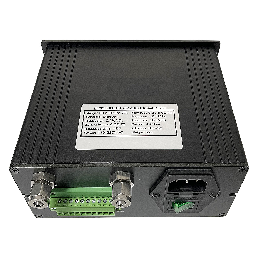 O2 Portable Oxygen Gas Analyzer High Purity From 20.5-99.9% Ultrasound Technology