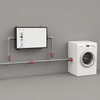 Ozone laundry generator connected to commercial washing machine for cold water disinfection