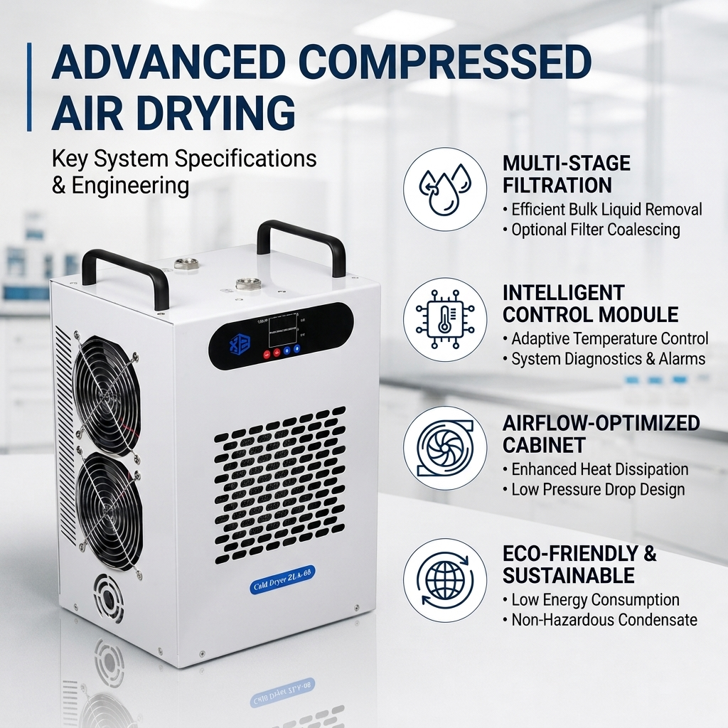 Digital temperature controller on freezed air dryer, maintaining stable dew point for ozone production.jpg